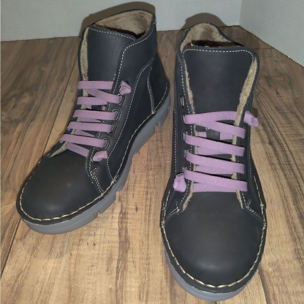 OnFoot Women's Ankle Booties Black And Grey Soft Lining Size 36 US 5.5